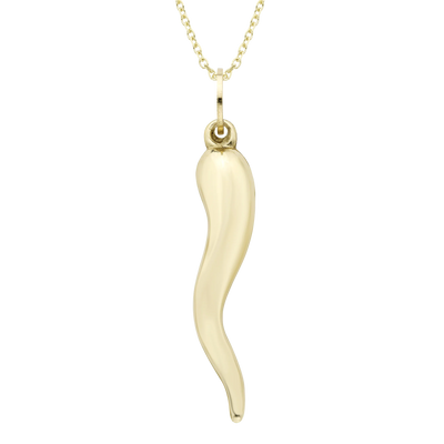 Gold Horn Charm Necklace