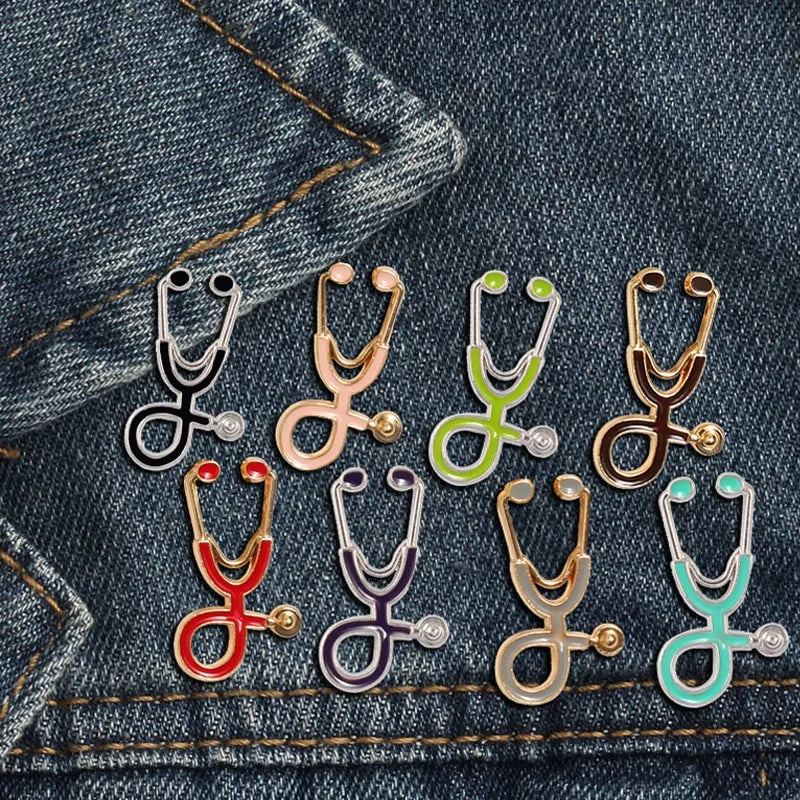 Colorful Brooches Doctor Nurse Stethoscope