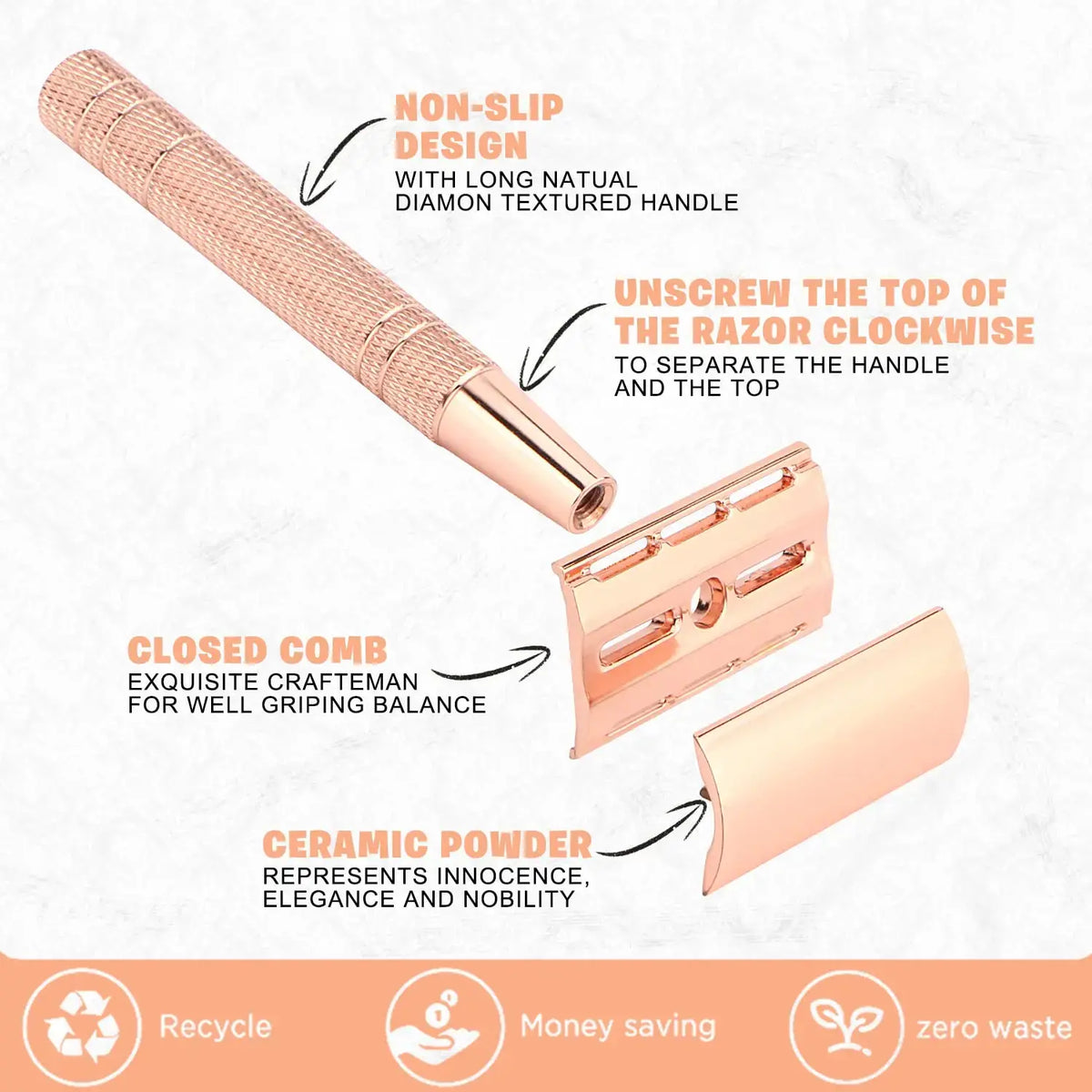 Double Edge Safety Razor - Glamorous Shaving Tool – B Unique Tools