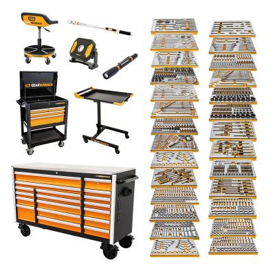 Gearwrench  1268 Piece MEGAMOD Master Mechanics Tool Set Inch Premium Modular Foam Trays with Tool Storage