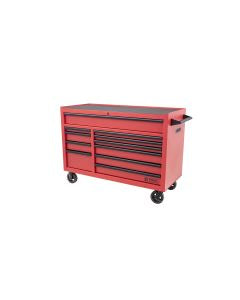 55" Premium 11 Drawer Double Bay 1,200 lb. Tool Box (Matte Red)