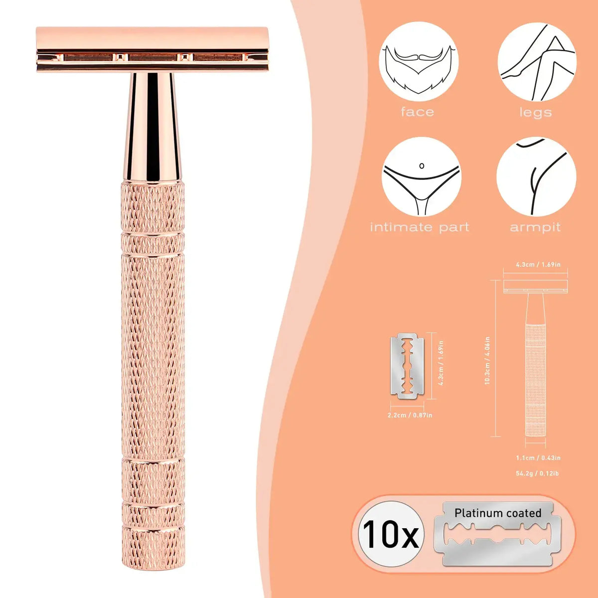Double Edge Safety Razor - Glamorous Shaving Tool – B Unique Tools