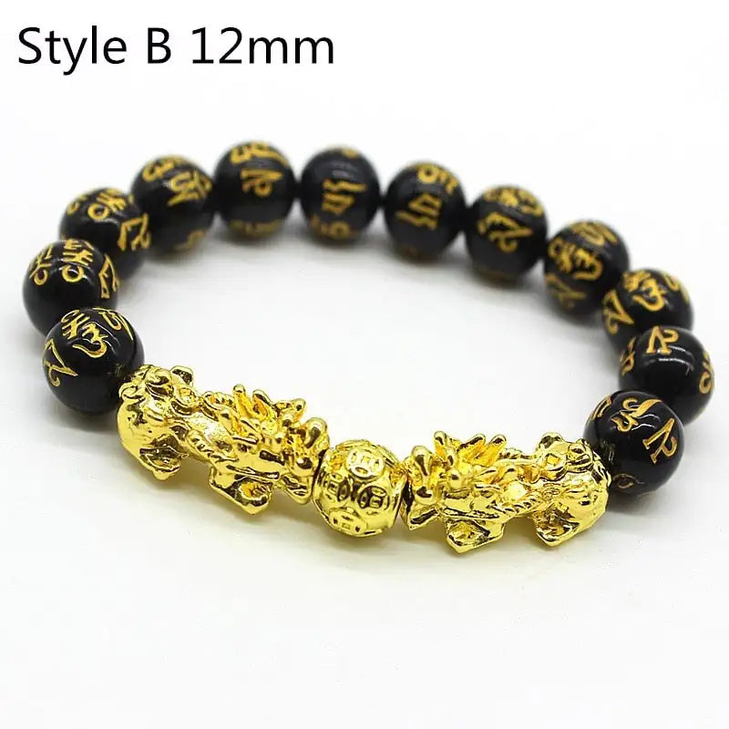Feng Shui Wealth Bracelet: Black Beads